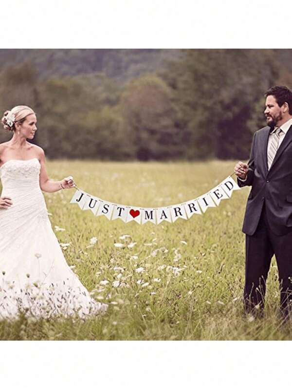 1 Set Of 12pcs, Vintage Wedding Bunting Banners - Perfect For Weddings, Bridal Shower, Home Decor - Joyful And Elegant Floral Wreaths For Photo Booth And Party Decoration