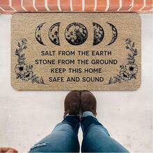 Witchy Doormat Salt From The Earth - 吸水防滑迎宾门垫 - 橡胶背衬图案印花门垫，适用于前厅、厨房、卧室、浴室、洗衣房、返校 - 巫術 - 查看 2