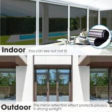 1 件隐私单向镜窗玻璃膜，耐用窗玻璃贴纸，静电吸附，易于安装，无需胶水，适用于办公室或家庭，60 厘米 * 200 厘米