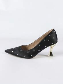 New Women High Heel Mid Heel Non-Fatiguing Pointed Toe Fashionable Versatile Flats