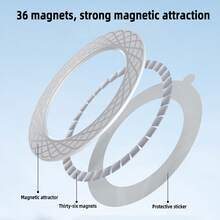 Metal Magnetic Ring Holder Sticker For IPhone, Super Strong Magnetic Ring Stand Accessory, Suitable For Smartphones And Portable Magnetic Holders - Transparent - View 7