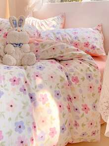 2 件 Ditsy Floral 柔软枕套，粉色，适合单人床、双人床、大号床、特大号床 - 彩色 - 查看 4