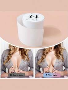 5米长透明胸贴S-XXL码时尚塑身提胸胶带隐形胸贴文胸适合大胸女性穿衣服或托胸衣服 - 無色 - 查看 4