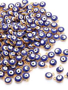 40-80-100 件波西米亚风格邪眼吊坠锌合金吊坠适用于 DIY 手链、耳环、珠宝制作用品 - 彩色 - 查看 9