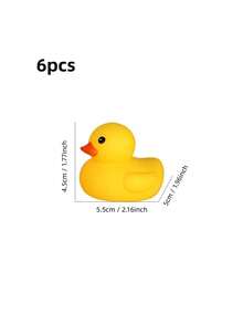 Set de 6 patos de baño para la piscina, juguetes de agua para el baño - Multicolor - Ver 6