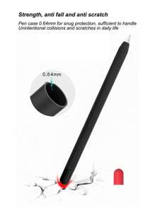 Apple Pencil 2 硅胶保护壳，防震盖，带双盖，兼容 Apple Pencil 2 - 彩色 - 查看 3