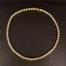 1 pieza Collar formal de mujer con diamantes incrustados