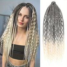 Aipin 4 In 1 Dreadlock Extensions Single Ended 24 Inch Mixed Set Handmade Hippie Dreads 30 Strands, Straight & Deep & Box Braid & Twist Options For All Hair Types - Multicolor - View 2