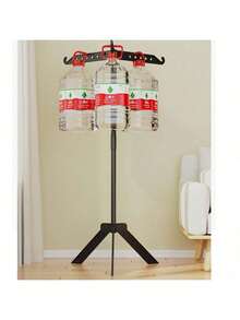 1 件 360 度可旋转折叠晾衣架 - 独立节省空间收纳架，带挂钩，耐用塑料多功能收纳，适用于卧室、厨房、阳台、室内外使用，多用途衣架，现代实用的设计