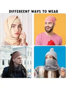 1pc Hijab Stretch Bonnet Turban Headscarftretch Plain Bamboo Jersey Inner Hat.For Muslim Women Hair Care Chemo Cap, Fashion Head Wrap