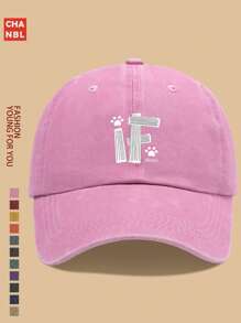 1 Stück lustiger Baseball Cap mit "IF"-Aufdruck, Hundepfoten-Motiv und "Life Is OK"-Grafik, schwarze Papa-Trucker-Mütze, atmungsaktiv und komfortabel in Unifarbe, Retro-Softtopmit gebogenem Schirm, unisex, Vatertagskappe, verstellbare Größe, vielseitig einsetzbare Persönlichkeit, lässiger Outdoor-Zubehör für Fahrrad, Sport und Party, einzigartiges Geschenkidee für Familie und Freunde