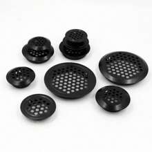 10pcs Round Cabinet Air Duct Vent Dia.19mm-53mm Steel Louver Mesh Hole Plug Decoration Cover Wardrobe Grille Ventilation Systems