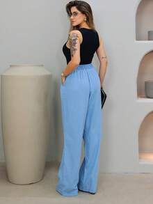 Women's Winter Wide Leg Pants DASSH - Light Wash - View 3