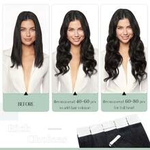 接发带 100% 雷米真人发 16-26 英寸直发无缝皮肤纬纱接发带 40 克/包 接发带 接发带 - Natural Black - 查看 6