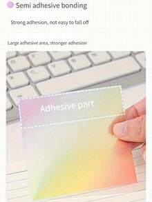 100 张渐变仿珍珠光泽拉环便签，方便学生、考试和标记的记事本，适用于学校用品、返校 - 均碼 - 查看 8