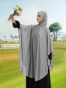 1pc Women Plain Jersey Hijab Soft Breathable Tube Elastic Head Covering Scarf Hat, Suitable For Daily Prayer, Outings, Valentine's Day, Mother's Day, Thanksgiving, Christmas Gifts For Family, Sisters, Friends, Mothers - Cross-border New Robes - View 8