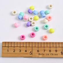 100 Piezas de Cuentas de Caballo se utilizan para el proceso de macarrón de plástico con perforación, cuentas de cabello Rainbow a granel, suministros para hacer joyas DIY como pulseras y collares (Macaron)