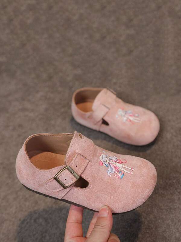 1 Pair Girls Kids Fashion Anti-Slip Durable Soft Sole Retro Mary Jane Shoes