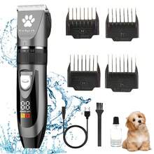 1pc LED Digital Display Low Noise Pet Electric Clipper, For Grooming And Cleaning Dog & Cat Fur, Classic Professional Pet Grooming Electric Shaver, Pet Hair Trimming Kit - Grey - View 12