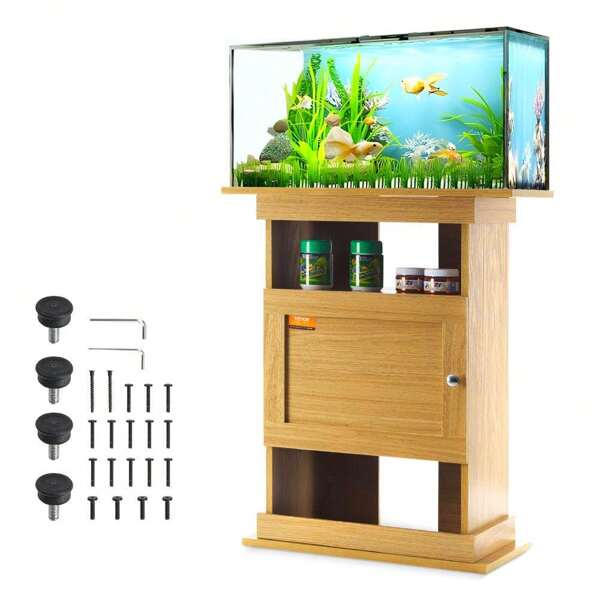 20-Gallonen-Aquariumstand für Fischtanks, 25,2 x 15,7 x 28,3 Zoll, robuste MDF-Konstruktion, Unterstützung von bis zu 167,6 lbs, ideal für Haus- und Bürodekoration