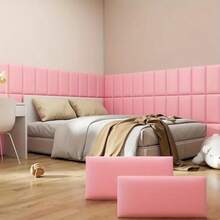 1PC 40x20cm Nordic Style Headboard Bedroom Head Board Stickers Room Anti-Collision Wall Panels Home Decoration,DIY Colour Matching, Easy To Peel And Stick, Removable, Suitable For TV Background, Living Room Bedroom Office Old Wall Decoration - Bedside And Tatami Soft Edge Protector - Multicolor - View 11