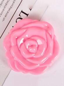 1pc Rose Foldable Vanity Makeup Mirror, Double-Sided Solid Color Portable Compact Mirror For Daily Life And Party Gift