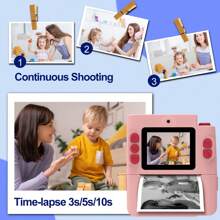 Kit de cámara digital de impresión instantánea - , videoselfie con cable USB, función de temporizador - regalo de Navidad ideal, accesorios de cámara