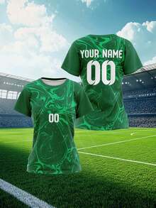 2025 Customized Sports Jersey, Summer New Casual Outdoor Training Sports Single Top Short Sleeve Women's Sports Team Club Training Gym Jersey Top With Front And Back Printed Name And Number, Breathable And Comfortable For Daily Casual, Party, White Undershirt - Multicolor - View 9