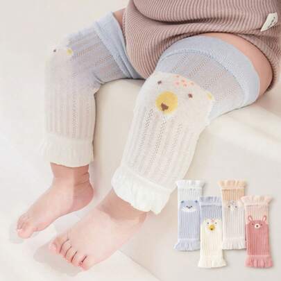 Lightweight Mesh Baby Knee Pads - Non-Restrictive Leg Design, Breathable & Cool, Suitable For Newborns, Spring/Summer