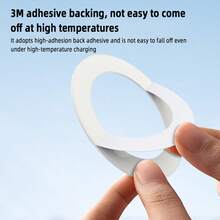 Metal Magnetic Ring Holder Sticker For IPhone, Super Strong Magnetic Ring Stand Accessory, Suitable For Smartphones And Portable Magnetic Holders - Transparent - View 5
