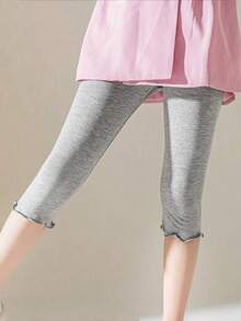 1/2/3 双女童可爱荷叶边针织紧身裤,有弹性,适合春、夏、秋季 - 彩色 - 查看 53