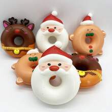 1/2/3/4/6件套圣诞老人、雪人、驯鹿、圣诞树挤压玩具套装，柔软可爱减压玩具，儿童及成人圣诞礼物（圣诞节） - 彩色 - 查看 6