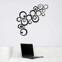 24 Pcs Wall Stickers Acrylic Circle Mirror Removable Round Dots Mirror Wall Decoration Wall Decals Murals For Home Living Room Bedroom Decor Wall Mirror Mirror For Room Home Decor Bathroom Decor Living Room Decor