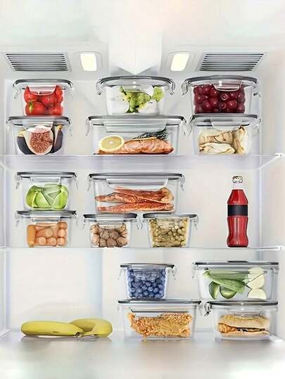 24pcs Food Storage Containers With LIDS, Plastic Food Containers For Kitchen Storage And Organization, Leak-Proof Sealed Containers, Kitchen Food Containers, Including Labels And Pens.