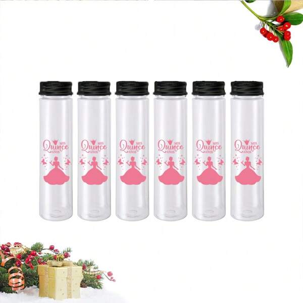 16pcs 115ml(3.89oz) Clear Plastic Test Tubes With Screw Caps Flat-Bottomed Bath Salt Containers, Beads, Hot Chocolate, Bridal Shower, Candy Containers For Wedding Party Christmas Decor And Plant Cultivation Or Home Decorations,Easy To Clean And Reuse