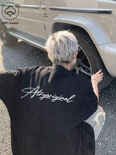 200グラムコットンTシャツ2025年メンズ新作半袖コットンバケーション柄半袖クルーネックペアルック