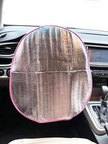 1 pieza Cubierta protectora de aluminio para el volante del coche de verano, anticalórica, plegable, de aislamiento térmico y anticoptaminación