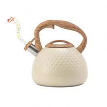 Stainless Steel Whistling Tea Kettle With Lid 3L - Beige - View 1