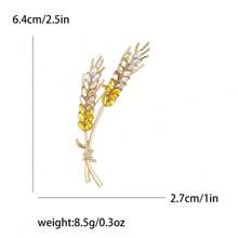 Broche de trigo ucraniano para mujer, accesorio patriótico para fiesta, banquete, decoración y regalo