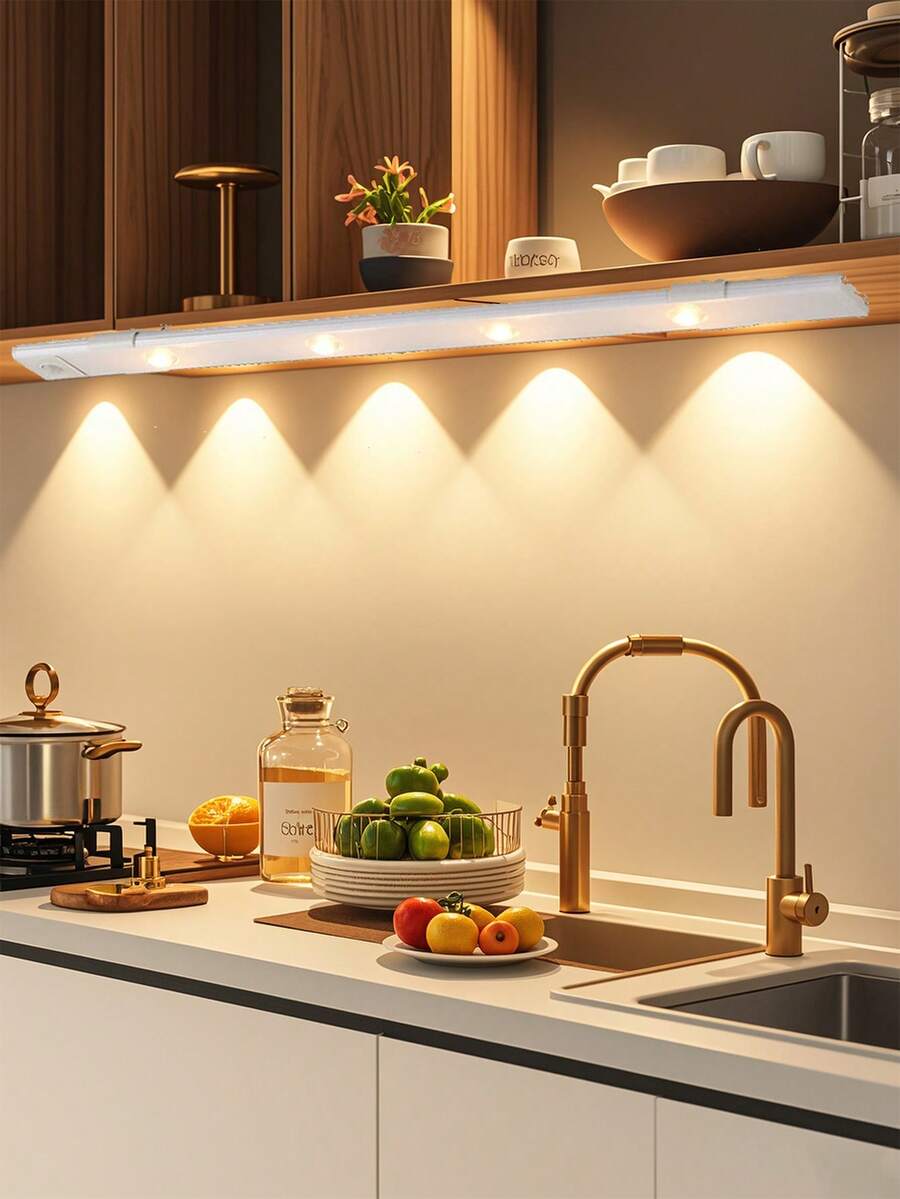 Rechargeable LED Motion Sensor Light, Self-Adhesive, Wireless, Cordless, Suitable For Cabinets, Shoe Racks, Entryways, 3 Color Options, Cat Eye Design, Decorative Lighting, Indoor & Outdoor Use. Essential Home Decor For Kitchen, Bedroom And Closet.