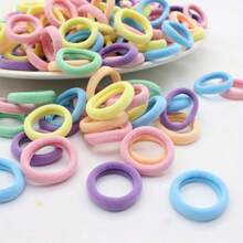 200 Stücke/Set mehrfarbige dehnbare Haargummis für Mädchen, modische einfarbig Nylon Mini Haaraccessoires als Geschenk für Frauen, Haarband, Haracres, Pferdeschwanzhalter, Elastikhaare, Gummibänder