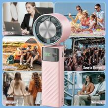 Cutting-Edge Tech With 199 Speed Cooling Portable Small Fan&Handheld Fan,Foldable Desktop Fan,4000mAh, USB Rechargeable And Quiet Personal Fan For Home, Office, Travel & Outdoor Use (Black) - Pink - View 10