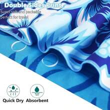 6 Pack Microfiber Thin Ach Towel Lightweight 71x32 Oversized Extra Large Sand Free Towels Quick Dry For Travel Pool Yoga Gym Sports Ach Acssories Vacation  Gift - 6+件+多功能+梳子+71+x+32+英寸 - 查看 7