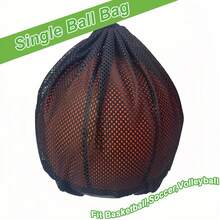 排球包，耐用篮球包，带小内袋，篮球携带包，可容纳 1 个球，各种运动球，包括篮球、足球、足球和橄榄球，黑色 - 彩色 - 查看 5