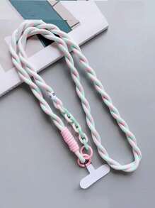 1pc Long Lanyard Strap, Crossbody Phone Holder, Suitable For Outdoor Activities, Features: Speaker, Sturdy Chain, Multiple Braided Thick Cord
