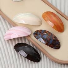 1pc, Version Of The New Style Of Acetic Acid Fashion Temperament Retro Shell Texture Large Top Clip Spring Clip Hair Accessories, Holiday Gifts Woman ,Flat Claw Clip, Claw Clips, Clips For Hair, Hair Slide, Hair Claws