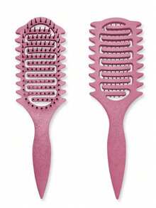 卷发梳 – 通风造型梳，具有灵活的刷毛和弯曲设计，适合所有发质，减少拉扯和毛躁