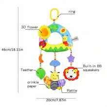 Infant Hanging Cute Animal Rattle Soothe Car Plush Toys - Rabbit, Bee, Cloud, Star