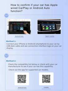 1 Stück 2in1 kabellose CarPlay Dongle kabellose Android Auto Adapter AI Smartphone Box Intelligente Autosysteme für Autos mit kabelgebundener CarPlay