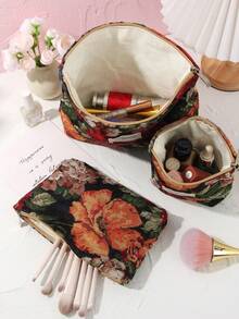 1 PC/Set Colorful Iris Handbag On Black Background Make Up Bag, Fashionable And Casual Large Capacity Portable Zipper Makeup Bags, Travel And Vacation Essentials Cosmetic Bags For Sanitary Napkins, Pouch Pads, Wired Earphones, Earpods, Headphones, Charger, Lipsticks, Cosmetics, Perfume, Skin Care And Beauty Products, Home Decor, School Girls, Keys, Holiday Gifts Bag, Makeup Bag, Toiletry Bag, Desk Organiser, Make Up Bag, Bag, Make Up Pouch, Travel Essentials, Makeup Bags, Small Makeup Bag,Makeup Pouch,Cosmetic Bag,Travel Essential,Large Capacity,Large Makeup Bag,Christmas Gifts,Pouch,Travel,Gifts For Women Travel Essential,Pouch,Clutch / Small Handbag, Makeup Organizer,Makeup Organize,Pouch,Brush Holder,Mini Pouch,Large Capacity Pouch,Gifts For Women,Christmas Gifts,Gift Ideas For Women